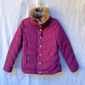 Excellent Condition Purple Talbot’s Full Puffer Coat with hood Sz SM